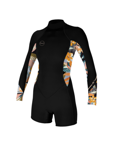 O'Neill Wmn's Bahia 2/1mm BZ L/S Springsuit-Blk/Demiflor/Demiflor l'évolution des habitudes 